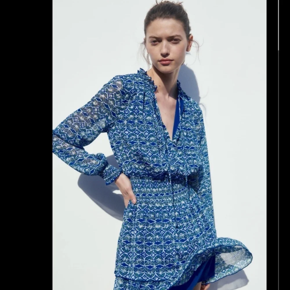 PRINTED MINI DRESS - Picture 5 of 9